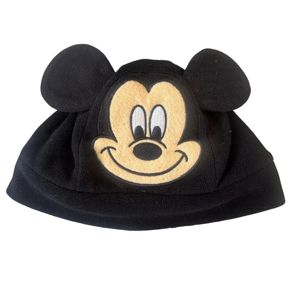 Disney Parks‎ Mickey Mouse Fleece Beanie Toddler Hat Black Ears Winter Cap